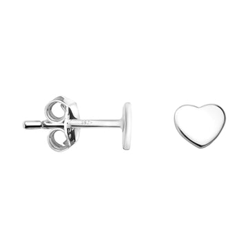 Herz Ohrstecker in 925 Silber