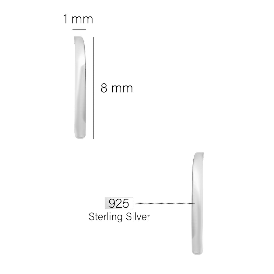 Herz Ohrstecker in 925 Silber