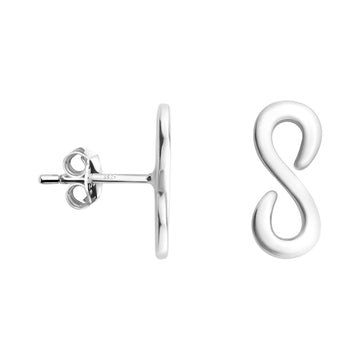 Unendlich Ohrstecker in 925 Silber