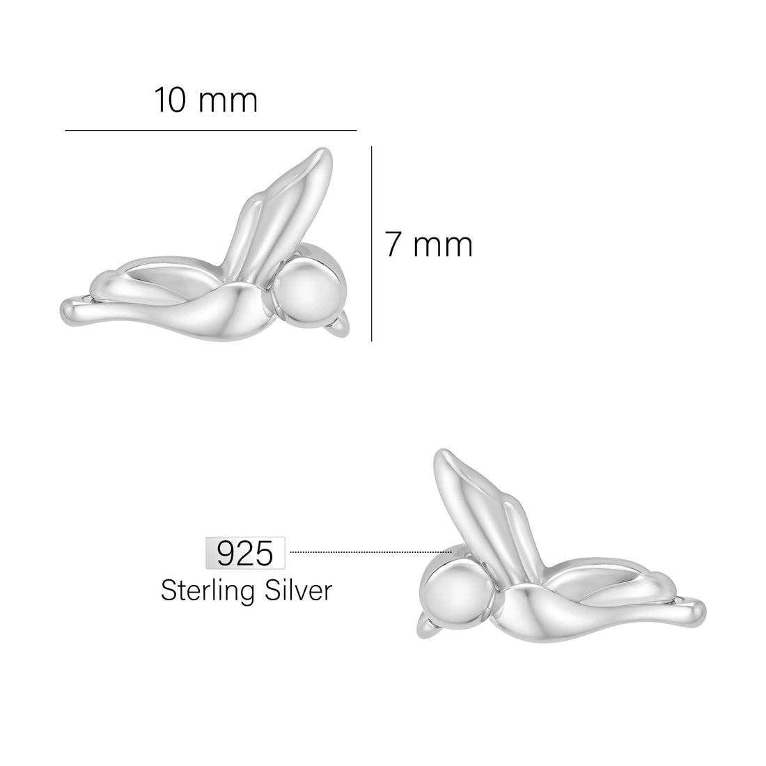 Kolibri Ohrstecker in 925 Silber