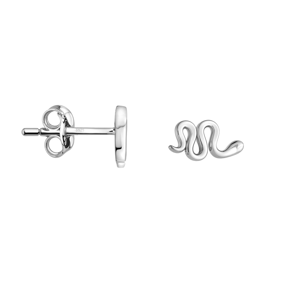 Schlange Ohrstecker in 925 Silber