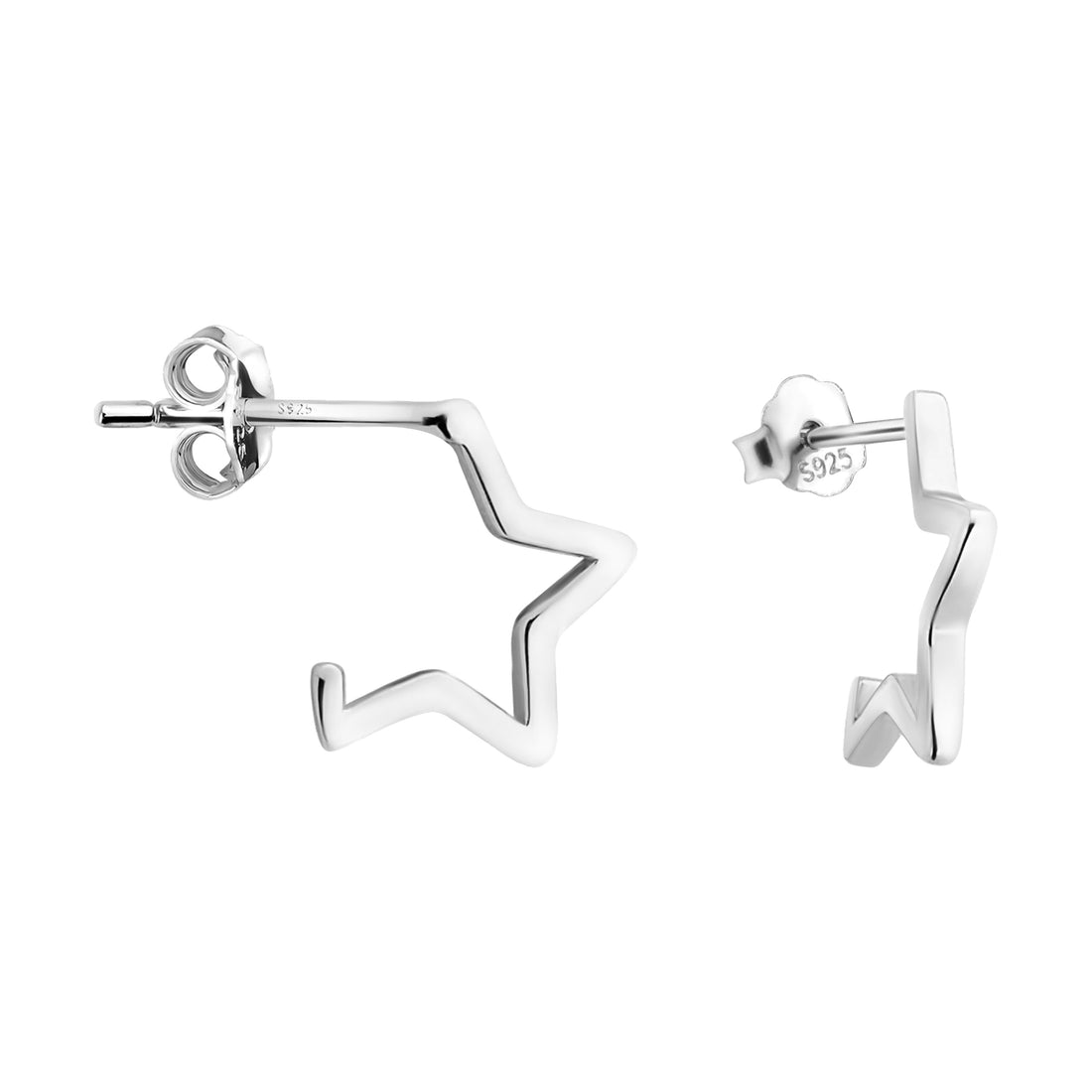 Stern Ohrstecker in 925 Silber