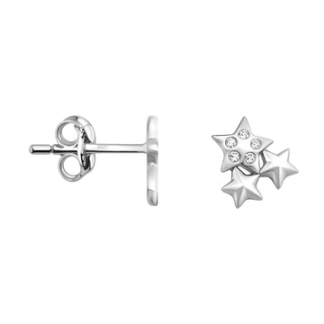Stern Ohrstecker in 925 Silber