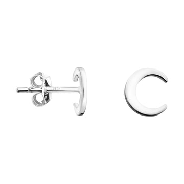 Mond Ohrstecker in 925 Silber