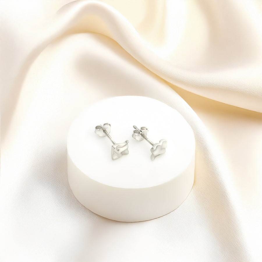 Quadrat Ohrstecker in 925 Silber
