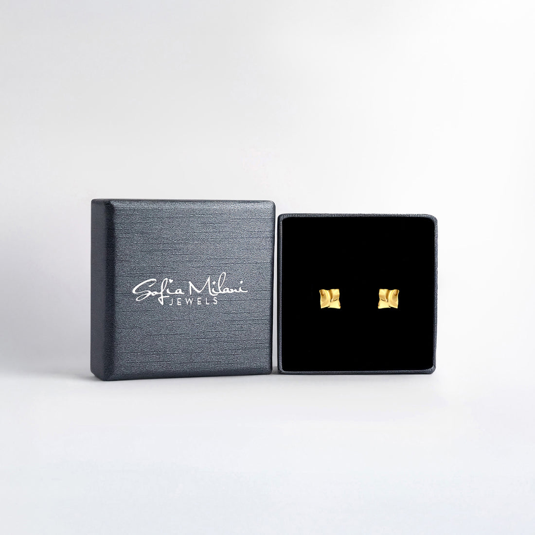 Quadrat Ohrstecker in 925 Silber