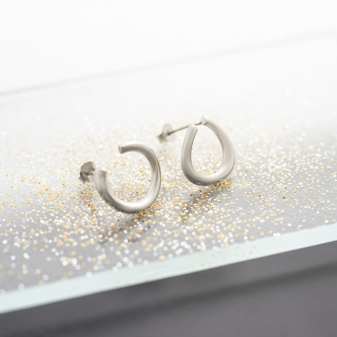 Kreis Ohrstecker in 925 Silber
