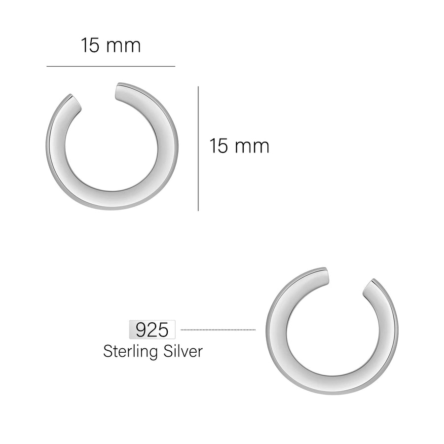 Kreis Ohrstecker in 925 Silber