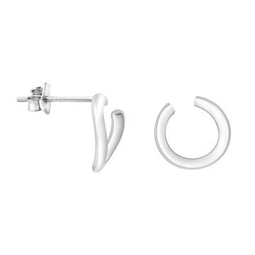 Kreis Ohrstecker in 925 Silber