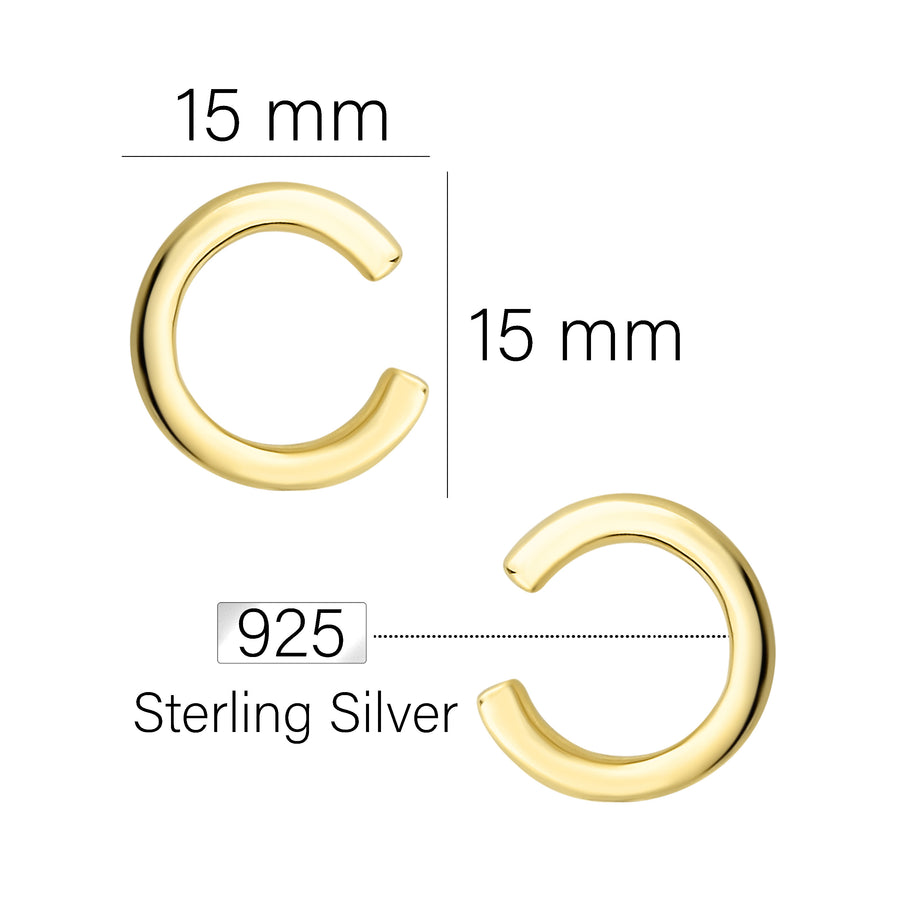 Kreis Ohrstecker in 925 Silber