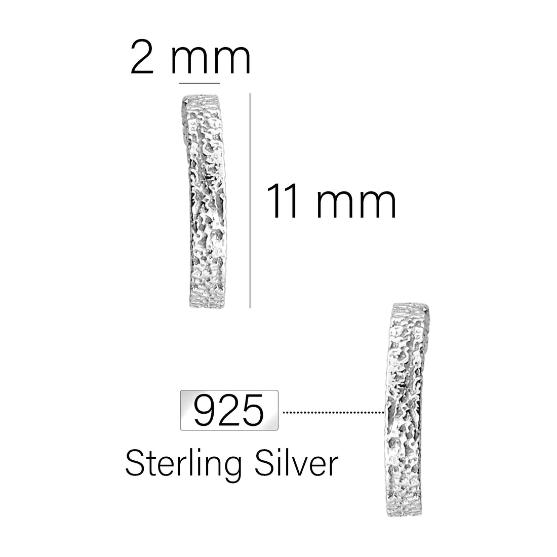 Vintage Steck Creolen in 925 Silber
