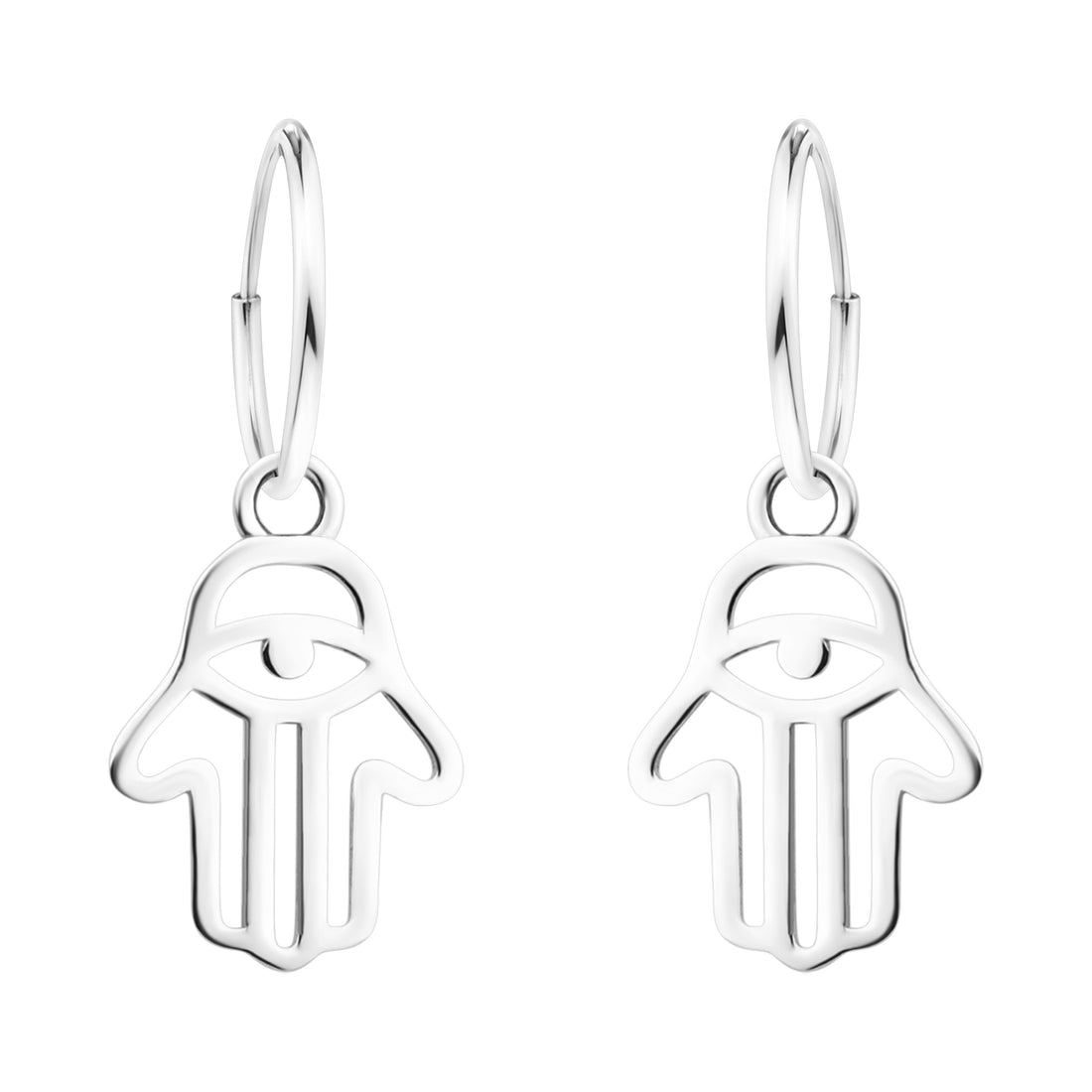 Fatimas Hand Ohrhänger in 925 Silber