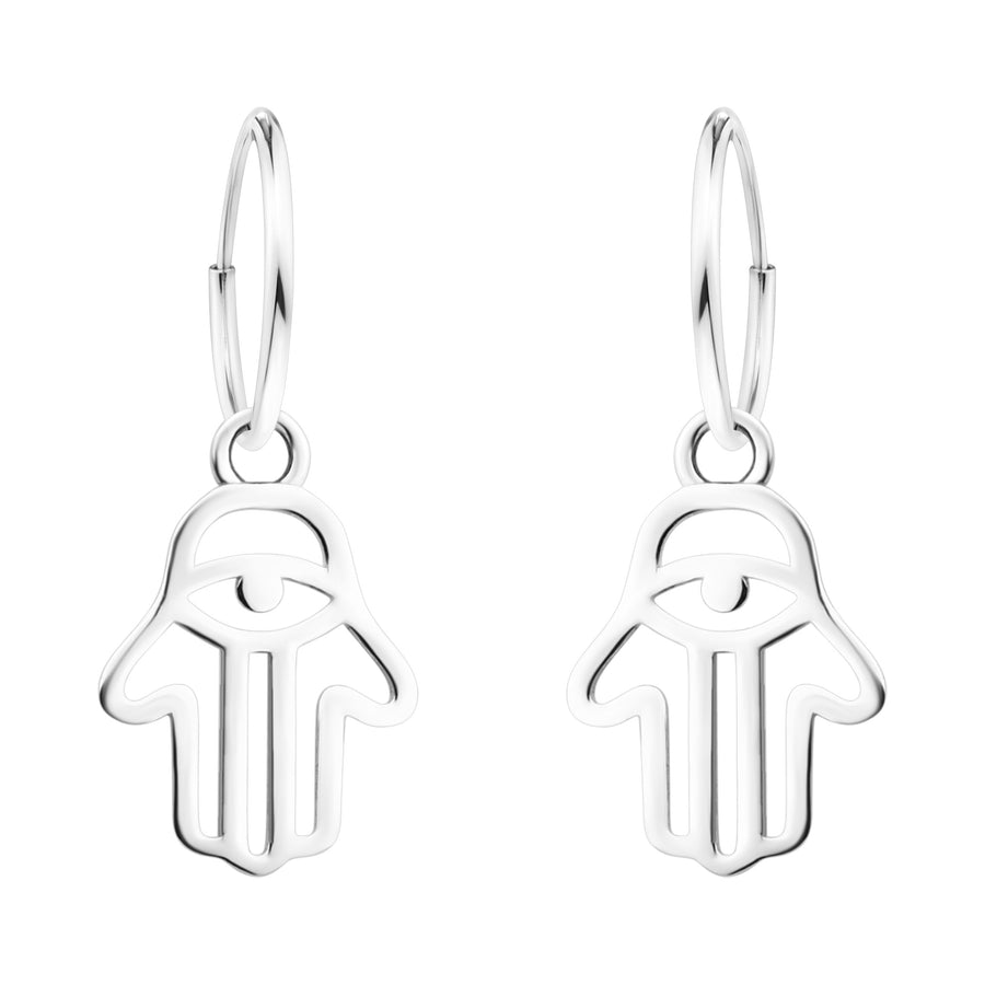 Fatimas Hand Ohrhänger in 925 Silber