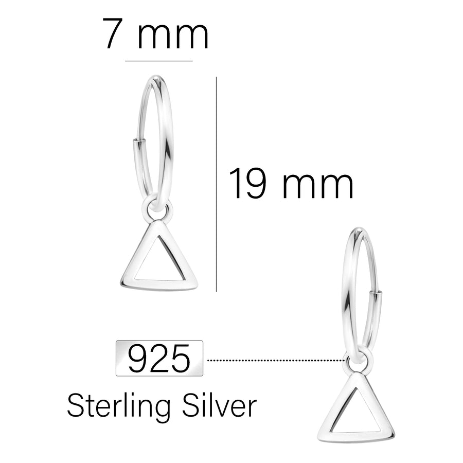 Dreieck Ohrhänger in 925 Silber