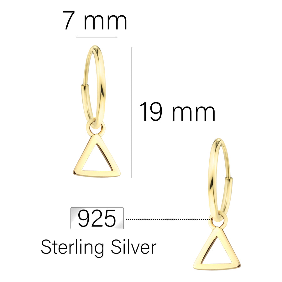 Dreieck Ohrhänger in 925 Silber