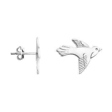 Vogel Ohrstecker in 925 Silber