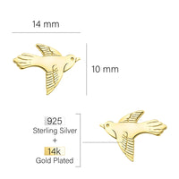 Vogel Ohrstecker in 925 Silber