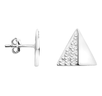 Dreieck Ohrstecker in 925 Silber