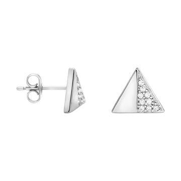 Dreieck Ohrstecker in 925 Silber