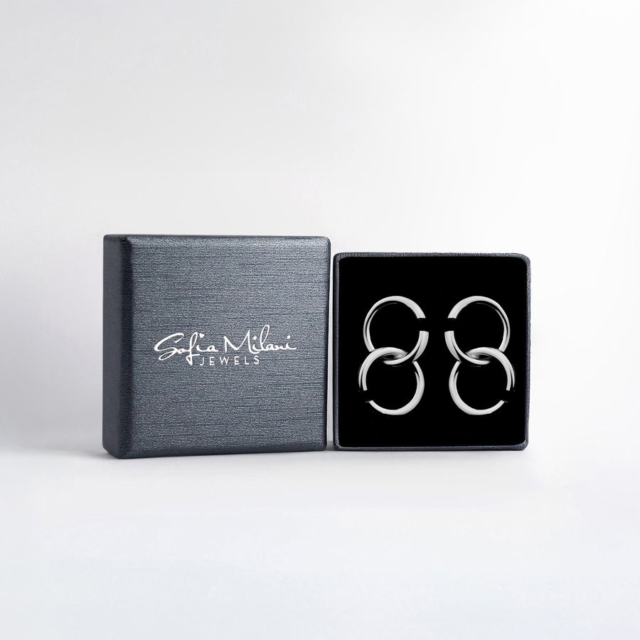 Kreis Ohrstecker in 925 Silber