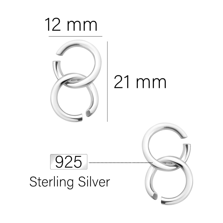 Kreis Ohrstecker in 925 Silber