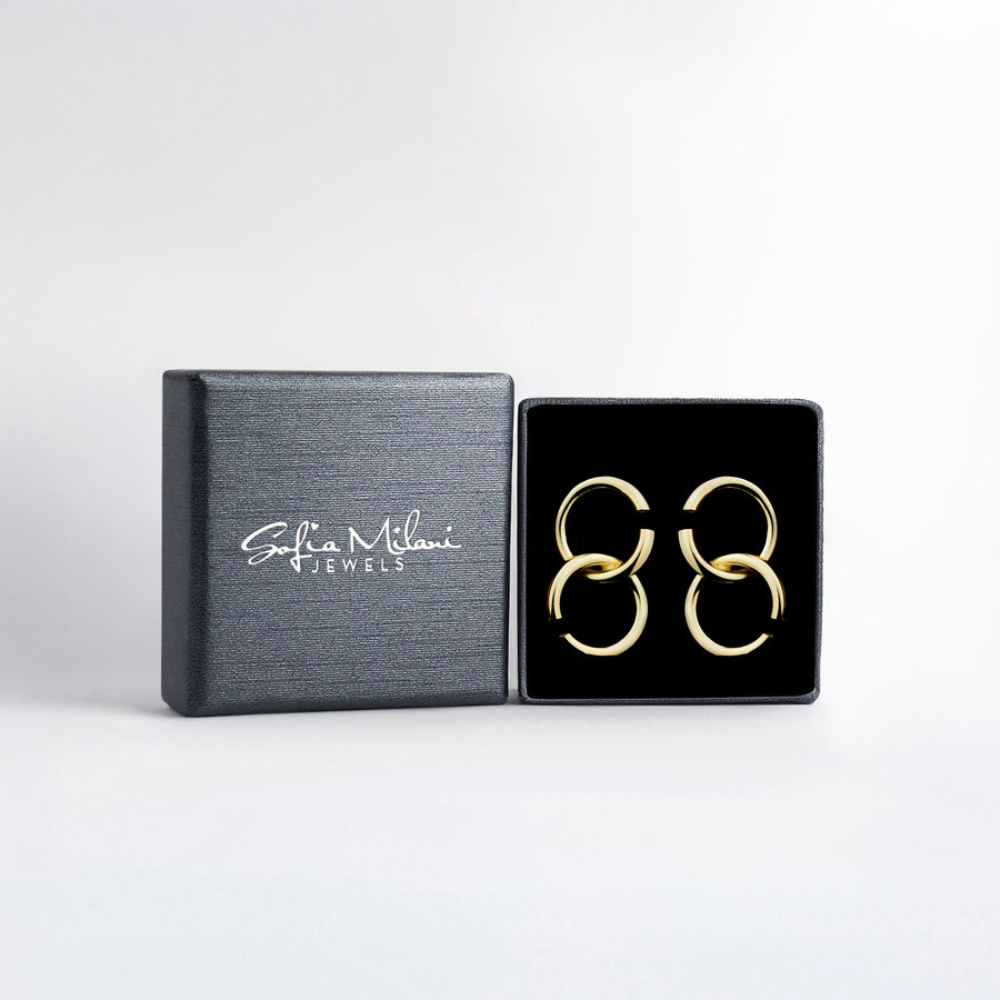 Kreis Ohrstecker in 925 Silber