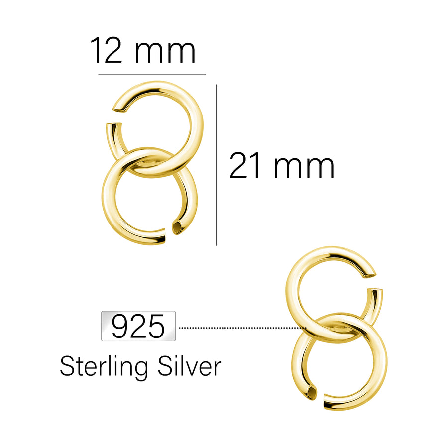 Kreis Ohrstecker in 925 Silber