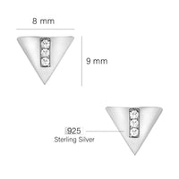Dreieck Ohrstecker in 925 Silber