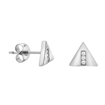 Dreieck Ohrstecker in 925 Silber