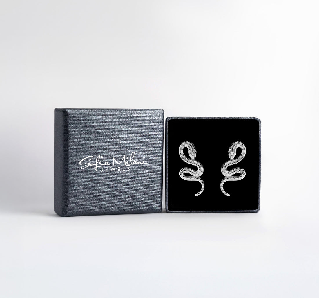 Schlange Ohrstecker in 925 Silber