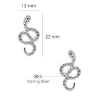 Schlange Ohrstecker in 925 Silber