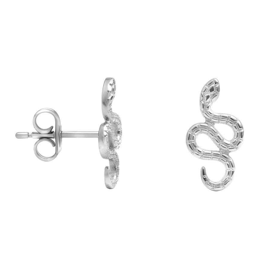 Schlange Ohrstecker in 925 Silber