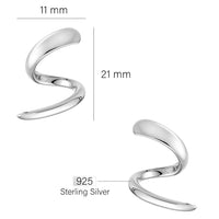 Gebogen Ohrstecker in 925 Silber