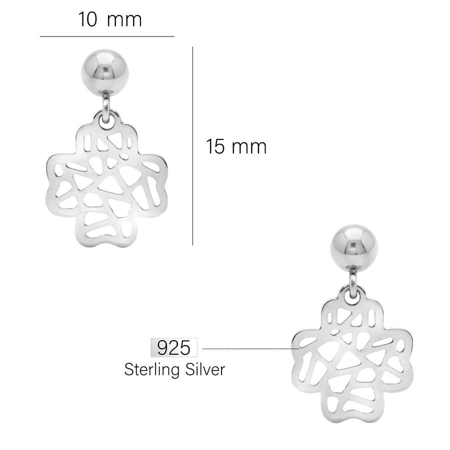 Ornament Ohrhänger in 925 Silber