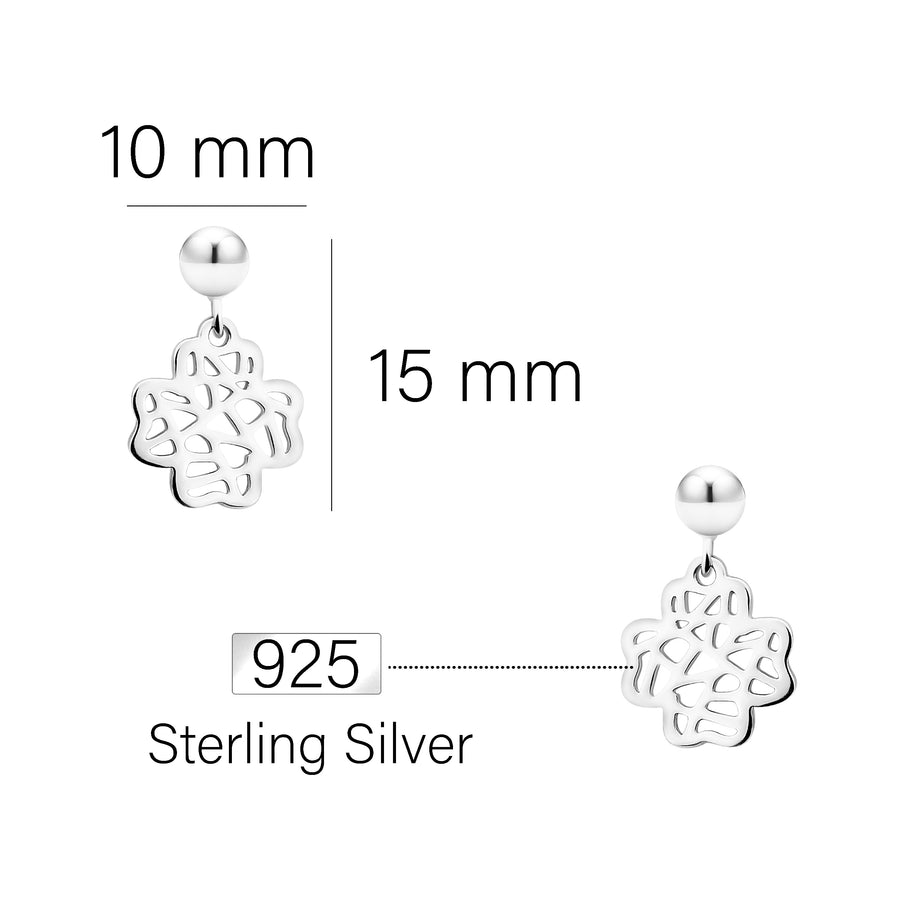 Ornament Ohrhänger in 925 Silber