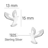 Vogel Ohrstecker in 925 Silber