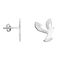 Vogel Ohrstecker in 925 Silber