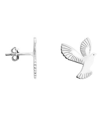 Vogel Ohrstecker in 925 Silber