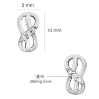 Unendlich Ohrstecker in 925 Silber