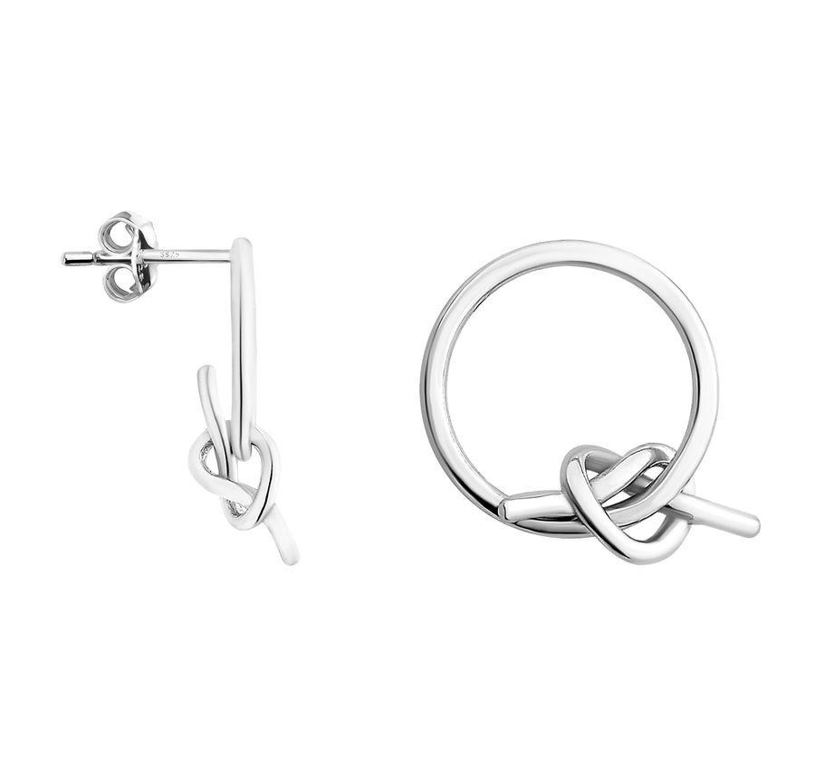 Herz Ohrstecker in 925 Silber
