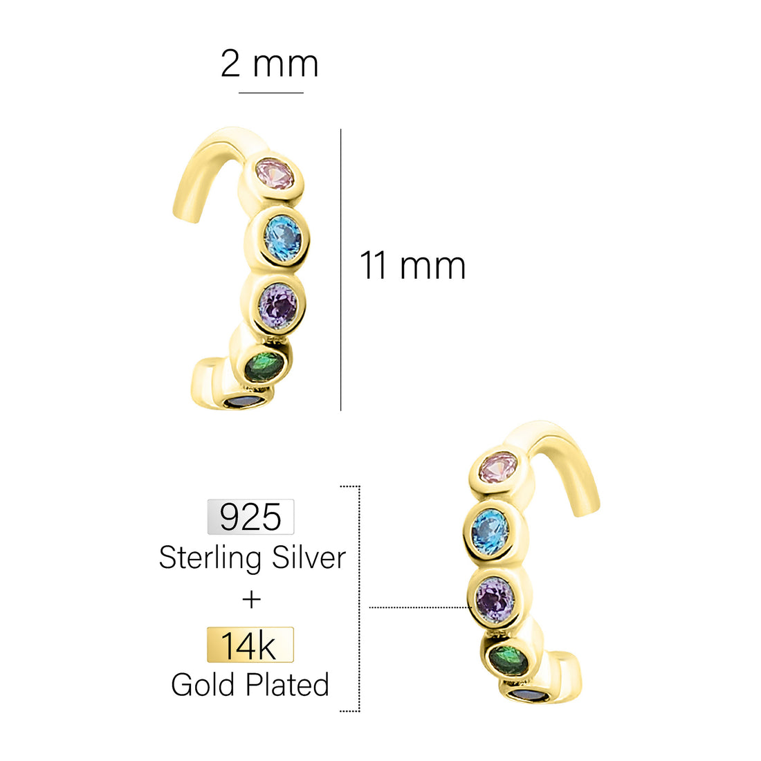 Ear Cuff in 925 Silber