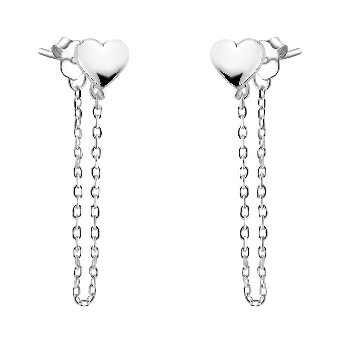 Herz Ohrhänger in 925 Silber