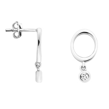Kreis Ohrstecker in 925 Silber