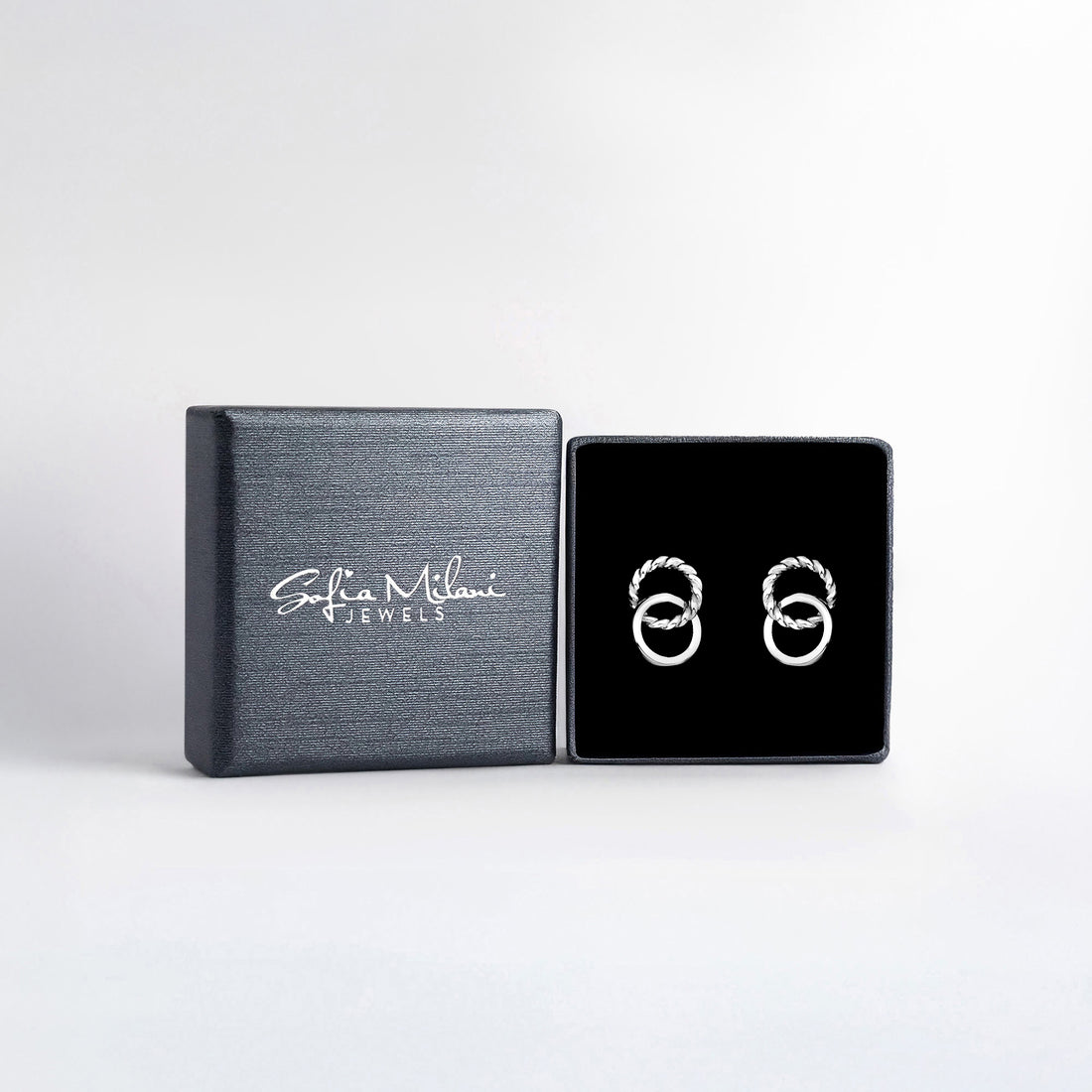Kreis Ohrstecker in 925 Silber