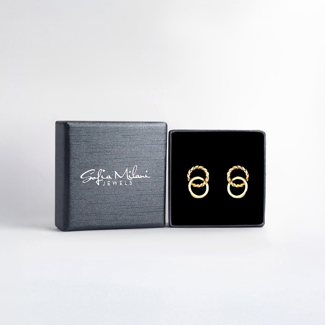 Kreis Ohrstecker in 925 Silber