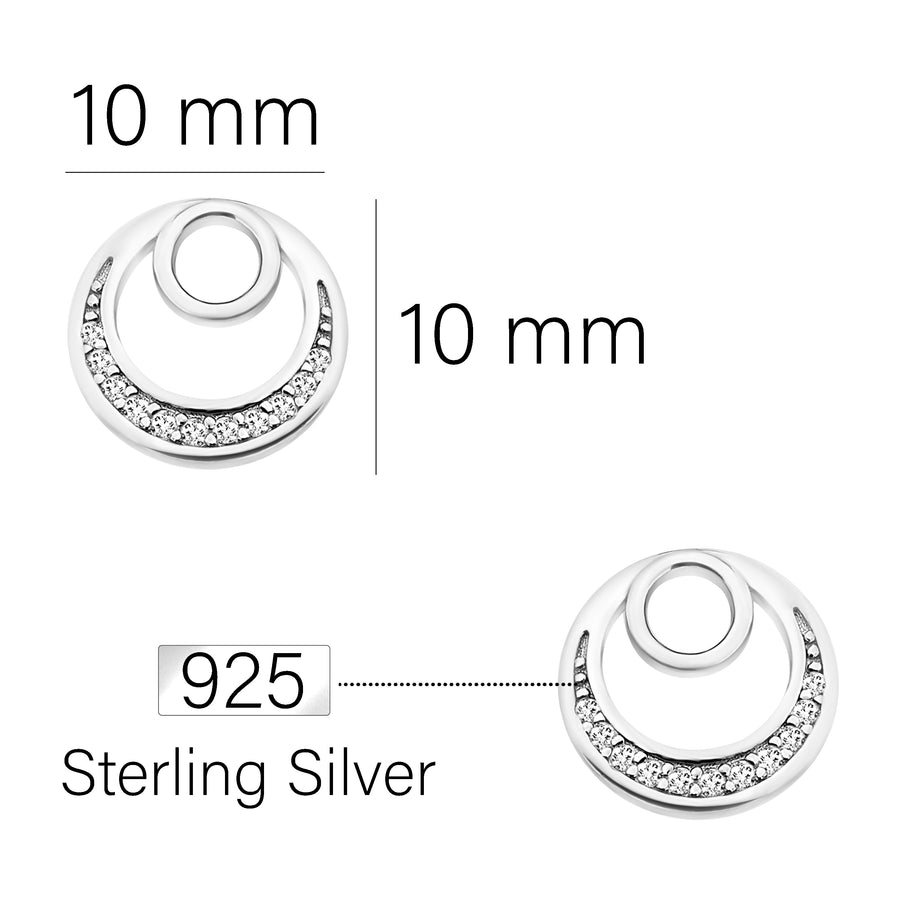 Kreis Ohrstecker in 925 Silber