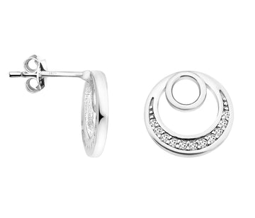 Kreis Ohrstecker in 925 Silber