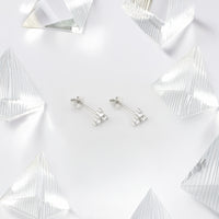 Dreieck Ohrstecker in 925 Silber
