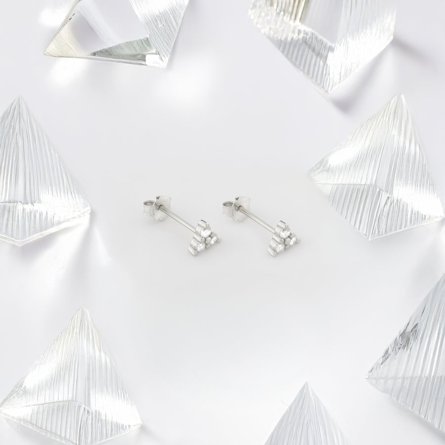 Dreieck Ohrstecker in 925 Silber