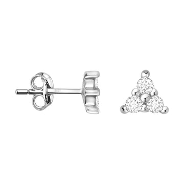 Dreieck Ohrstecker in 925 Silber